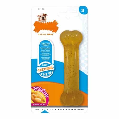 Dog chewing toy Nylabone Size S Chicken Thermoplastic Puppies Dog chewing toy Nylabone Size S Chicken Thermoplastic Puppies