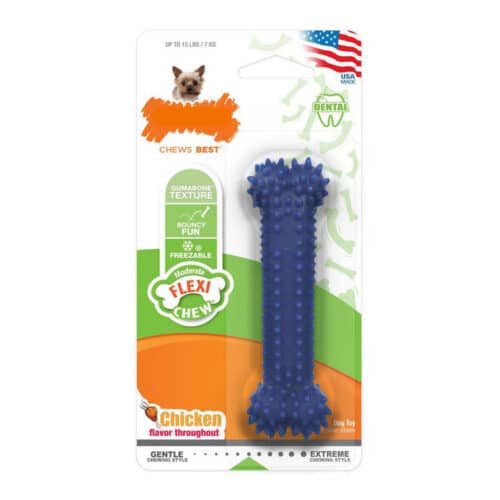 Dog chewing toy Nylabone Plaque Attacker Natural Size L Chicken Thermoplastic Dog chewing toy Nylabone Plaque Attacker Natural Size L Chicken Thermoplastic