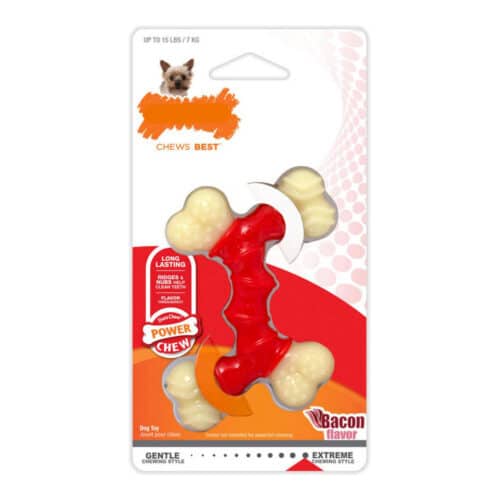 Dog chewing toy Nylabone Extreme Chew Double Bacon Nylon Thermoplastic XS size Dog chewing toy Nylabone Extreme Chew Double Bacon Nylon Thermoplastic XS size