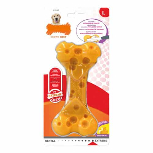 Dog chewing toy Nylabone Dura Chew Cheese Size L Nylon Dog chewing toy Nylabone Dura Chew Cheese Size L Nylon