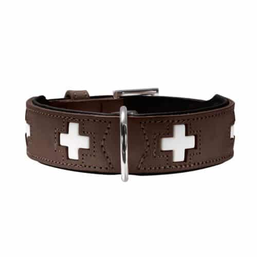 Dog collar Hunter Swiss Brown Black M 55 cm Dog collar Hunter Swiss Brown Black M 55 cm
