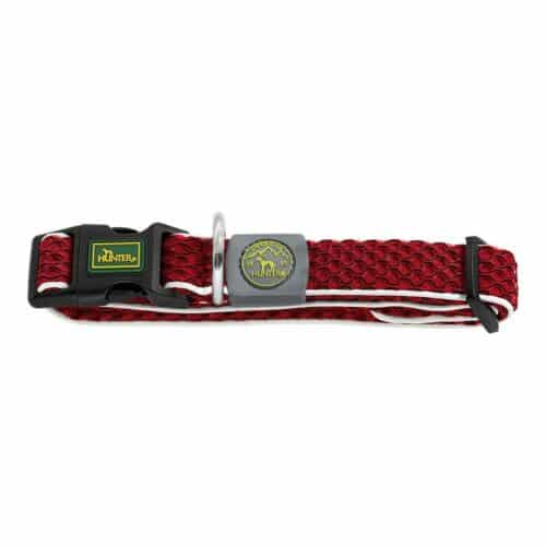 Dog collar Hunter Basic Thread Red 12 (33-50 cm) Dog collar Hunter Basic Thread Red 12 (33-50 cm)