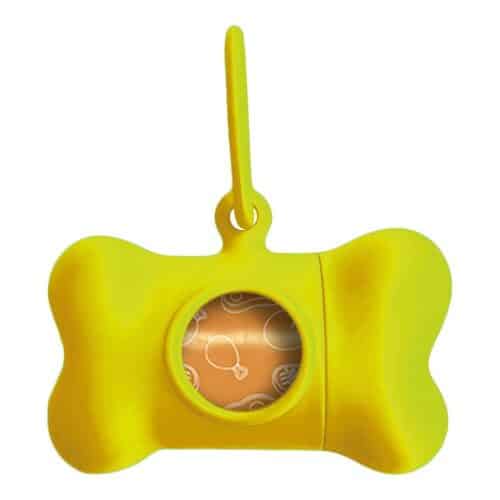 Pet Bag Dispenser United Pets Bon Ton Neon Dog Yellow (8 x 4 Pet Bag Dispenser United Pets Bon Ton Neon Dog Yellow (8 x 4