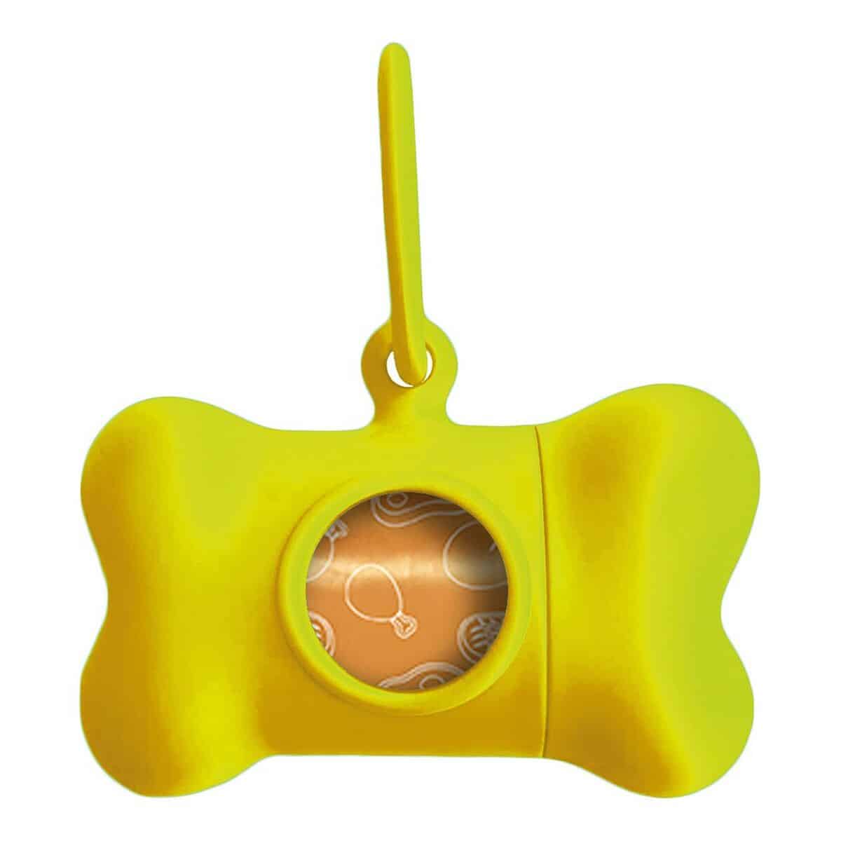 Pet Bag Dispenser United Pets Bon Ton Neon Dog Yellow (8 x 4