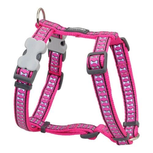 Dog Harness Red Dingo Bone Reflective 25-39 cm Fuchsia Dog Harness Red Dingo Bone Reflective 25-39 cm Fuchsia