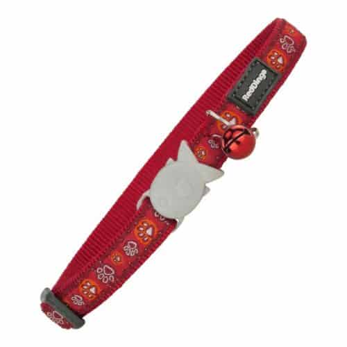 Cat Collar Red Dingo Style Red 20-32 cm Animal footprints Cat Collar Red Dingo Style Red 20-32 cm Animal footprints