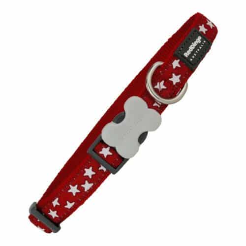 Dog collar Red Dingo Style Red Stars (2 x 31-47 cm) Dog collar Red Dingo Style Red Stars (2 x 31-47 cm)