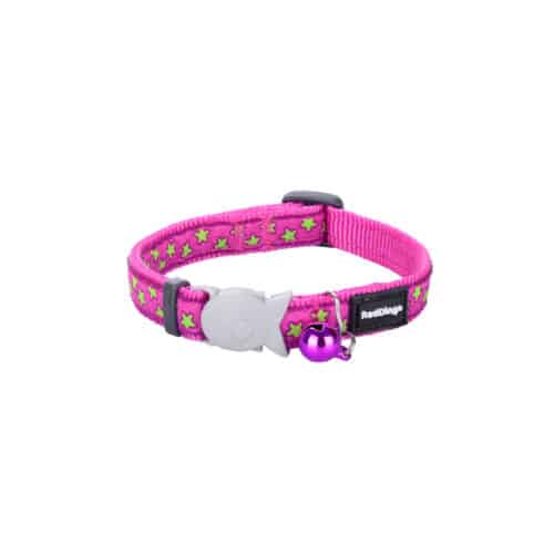 Cat Collar Red Dingo Stars Lime on Hot 20-32 cm Pink Cat Collar Red Dingo Stars Lime on Hot 20-32 cm Pink