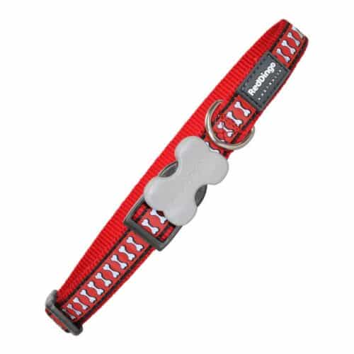 Dog collar Red Dingo Reflective Bones Red (1