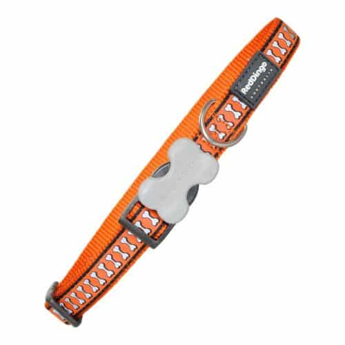 Dog collar Red Dingo Bone Reflective Orange (2 x 31-47 cm) Dog collar Red Dingo Bone Reflective Orange (2 x 31-47 cm)