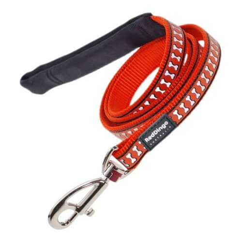 Dog Lead Red Dingo Reflective Orange (1