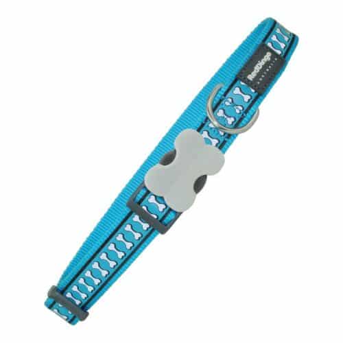 Dog collar Red Dingo Reflective Bones Turquoise (2 Dog collar Red Dingo Reflective Bones Turquoise (2