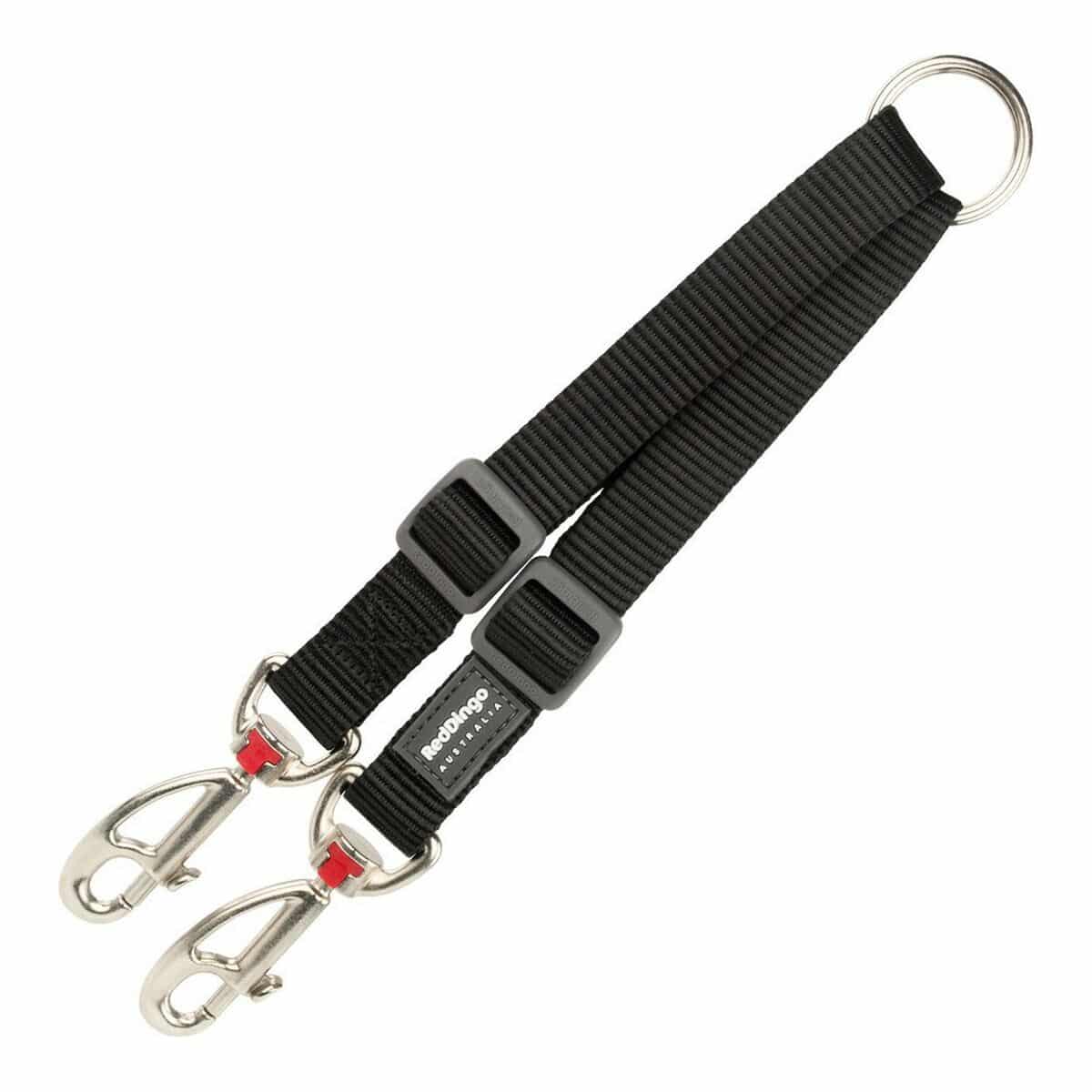 Coupling for 2-dog lead Red Dingo Black black (1.2 x 16.5-22 cm) (1