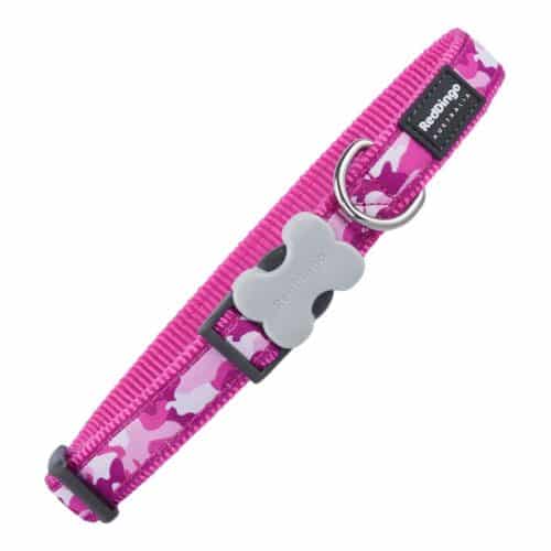 Dog collar Red Dingo Camouflage Fuchsia 20-32 cm Dog collar Red Dingo Camouflage Fuchsia 20-32 cm
