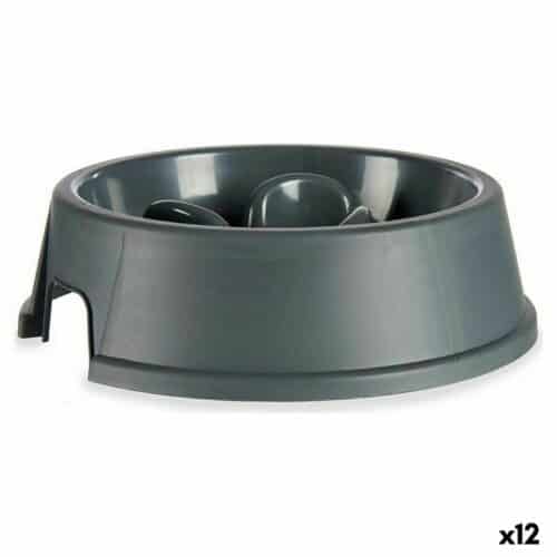 Slow Eating Food Bowl for Pets Anthracite Plastic (27 x 7 Slow Eating Food Bowl for Pets Anthracite Plastic (27 x 7