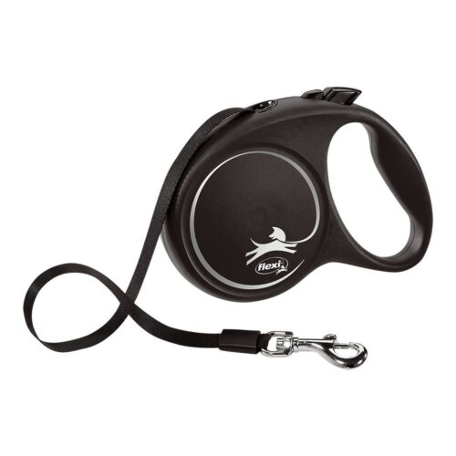 Dog Lead Flexi BLACK DESIGN 5 m Size L Silver Dog Lead Flexi BLACK DESIGN 5 m Size L Silver