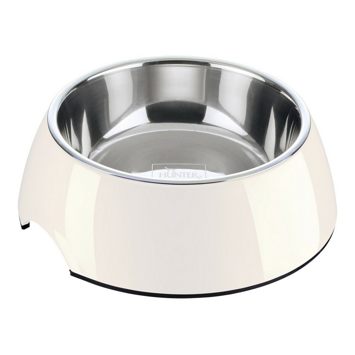 Dog Feeder Hunter Melamin Stainless steel White 350 ml (18