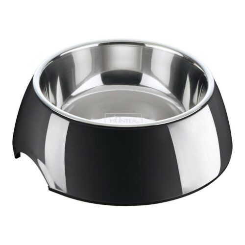 Dog Feeder Hunter Melamin Stainless steel Black 700 ml (22 x 22 x 11 Dog Feeder Hunter Melamin Stainless steel Black 700 ml (22 x 22 x 11