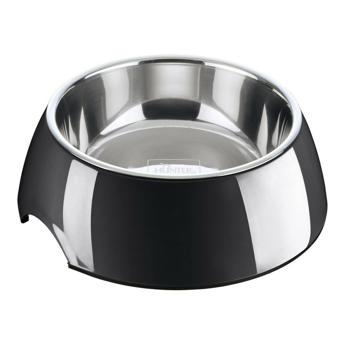 Dog Feeder Hunter Melamin Stainless steel Black 700 ml (22 x 22 x 11
