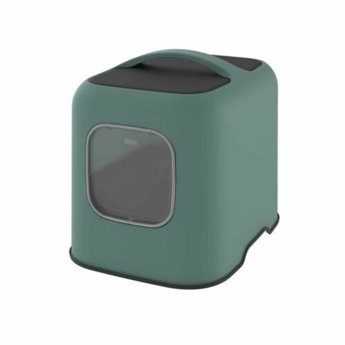 Cat Litter Box Rotho My Pet MISTLETOE Green Plastic Cat Litter Box Rotho My Pet MISTLETOE Green Plastic