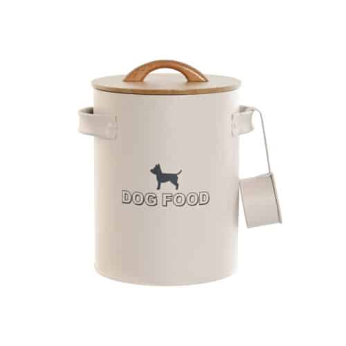 Pet food jar Home ESPRIT Beige Natural Metal Bamboo 4 L 19 X 16 X 23 cm Pet food jar Home ESPRIT Beige Natural Metal Bamboo 4 L 19 X 16 X 23 cm