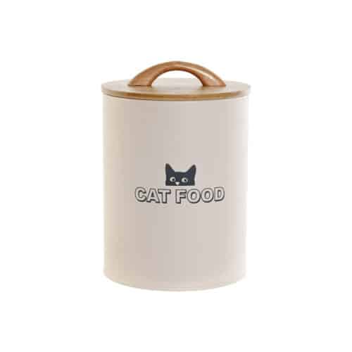 Pet food jar Home ESPRIT Beige Natural Metal Bamboo 4 L 19 X 16 X 23 cm Pet food jar Home ESPRIT Beige Natural Metal Bamboo 4 L 19 X 16 X 23 cm