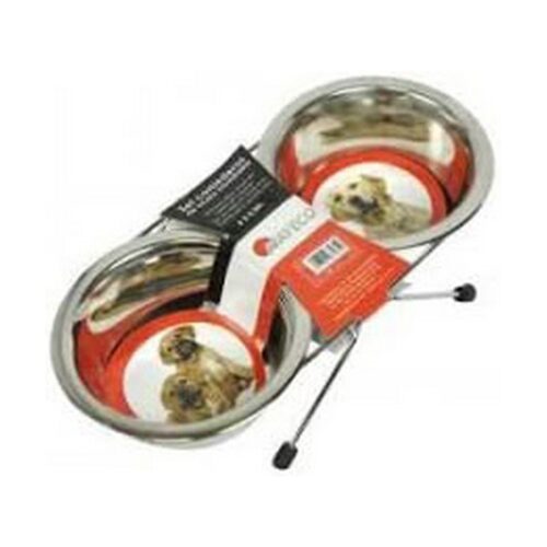 Dog Feeder Nayeco Stainless steel 2 x 750 ml Dog Feeder Nayeco Stainless steel 2 x 750 ml