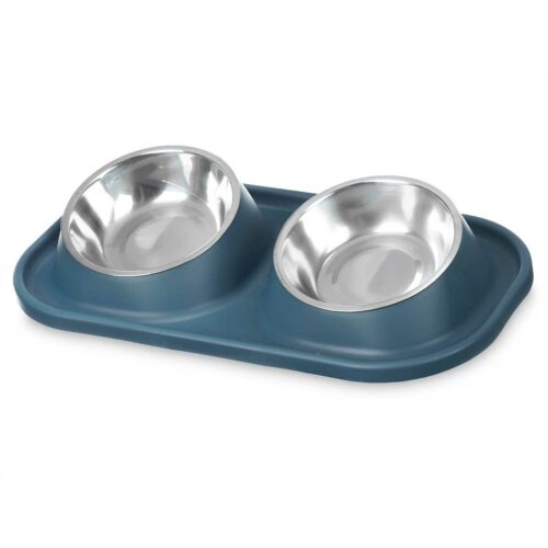 Dog Feeder Blue Metal 40 x 8