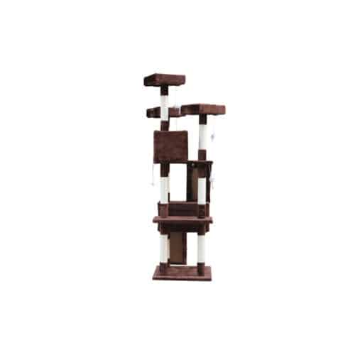 Cat scratching post Gloria 50 x 50 x 170 cm Brown Wood Paper Sisal Cat scratching post Gloria 50 x 50 x 170 cm Brown Wood Paper Sisal