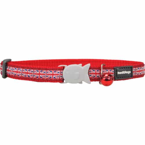 Dog collar Red Dingo STYLE UNION JACK FLAG 41-63 cm Dog collar Red Dingo STYLE UNION JACK FLAG 41-63 cm