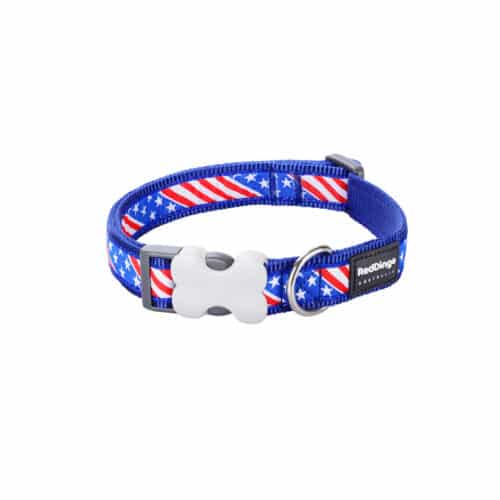 Dog collar Red Dingo US Flag 20-32 cm Blue Dog collar Red Dingo US Flag 20-32 cm Blue