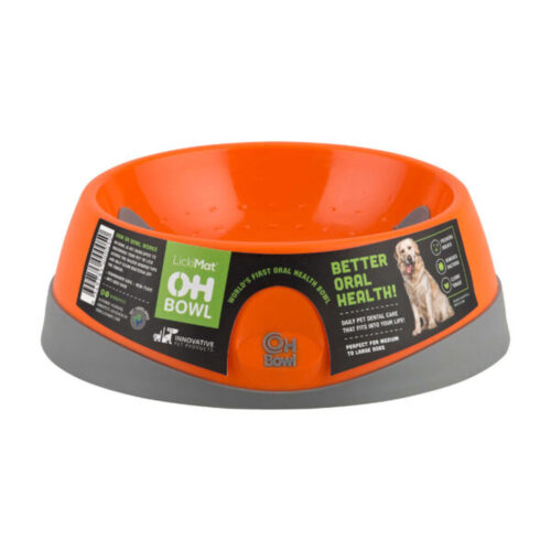 Dog Feeder Lickimat Oh Bowl Orange Dog Feeder Lickimat Oh Bowl Orange