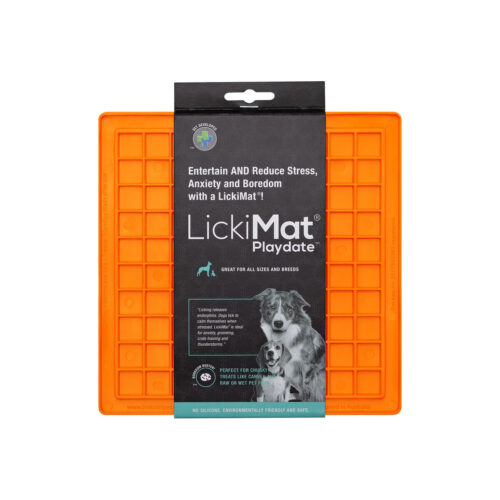Dog Feeder Lickimat TPR Orange Dog Feeder Lickimat TPR Orange